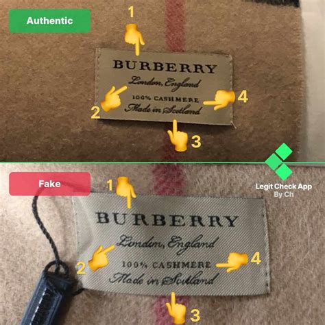 authentic burberry scarf tag.